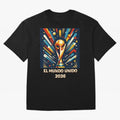 2026 World Cup The United World - Modern Geometric Art Oversized T-Shirt Show Passion for the Stars of FIFA World Cup 2026 for Fans of Mbappe and Neymar and Argentina, France and Brazil, Bringing Game Day Rituals, Football Legends, Country Pride