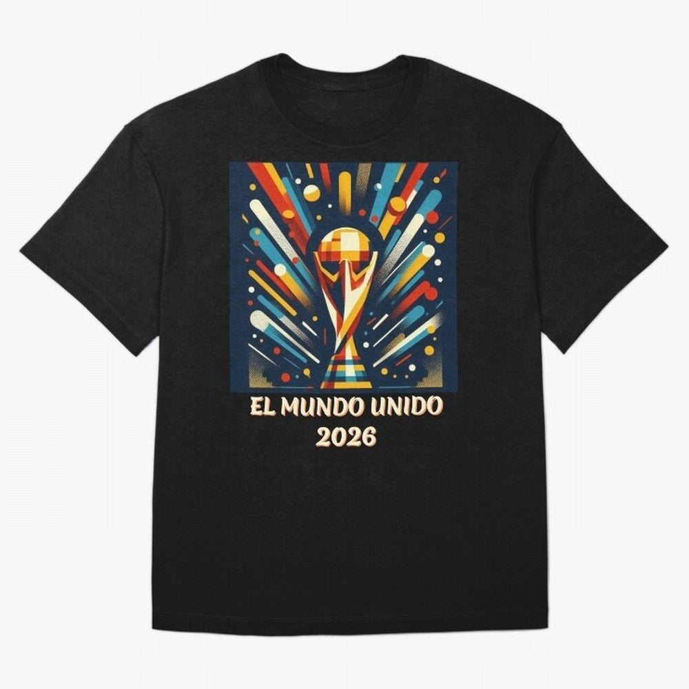 2026 World Cup The United World - Modern Geometric Art Oversized T-Shirt Show Passion for the Stars of FIFA World Cup 2026 for Fans of Mbappe and Neymar and Argentina, France and Brazil, Bringing Game Day Rituals, Football Legends, Country Pride
