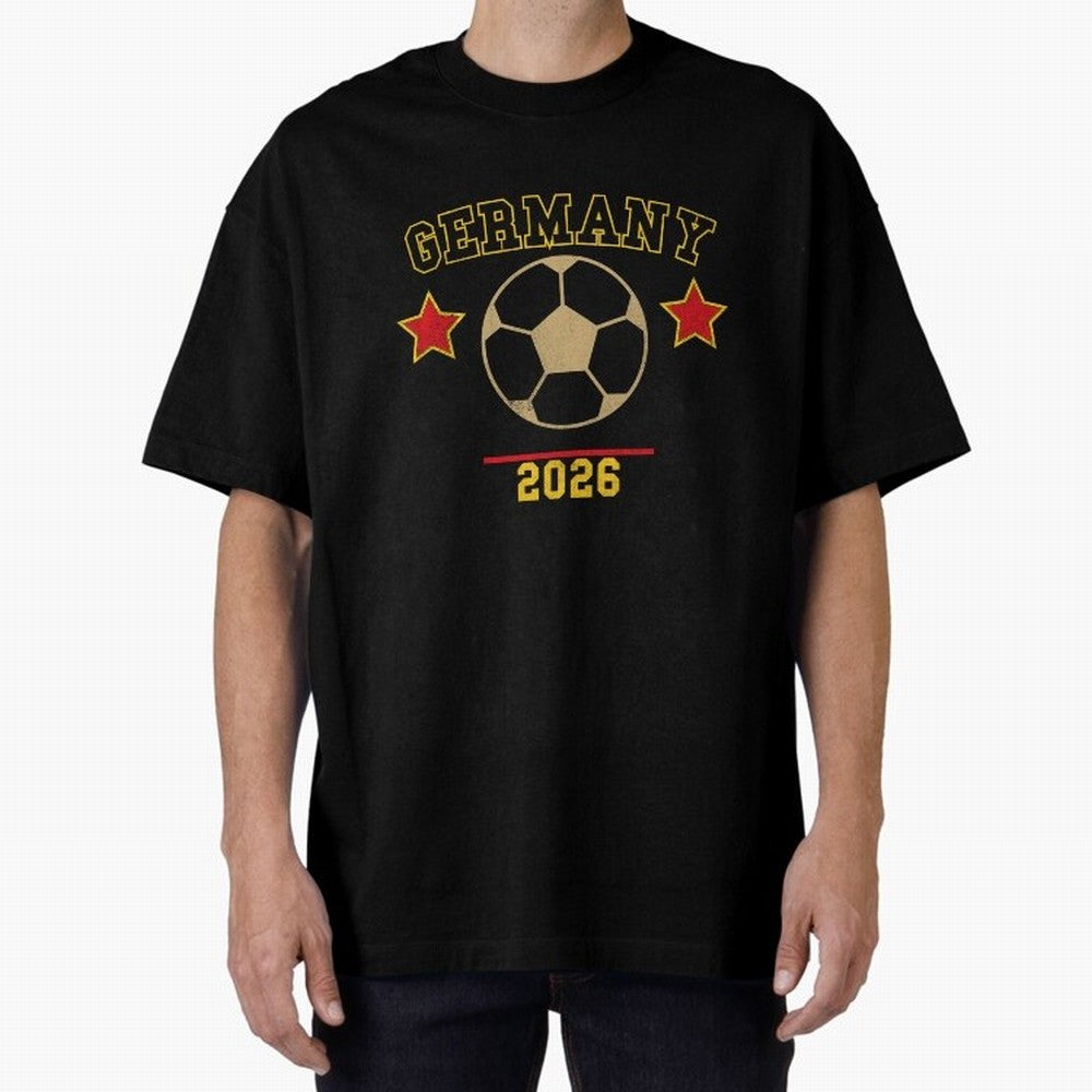 Germany 2026 ¡ª Vintage Soccer Tee Oversized T-Shirt Bring a Champion Mindset to FIFA World Cup 2026 Group Stage Spirit, Featuring England, France and Netherlands, Messi, Neymar and Mbappe, Match Day Excitement, Supporter Culture, Golden Goals and