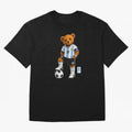 Argentina Soccer Bear World Cup Teddy Bear Oversized T-Shirt Cheer for FIFA World Cup 2026 Group Stage Celebrating Cristiano Ronaldo, Haaland and CR7, Argentina Energy, Match Day Excitement, Supporter Culture, Golden Goals and Global Football