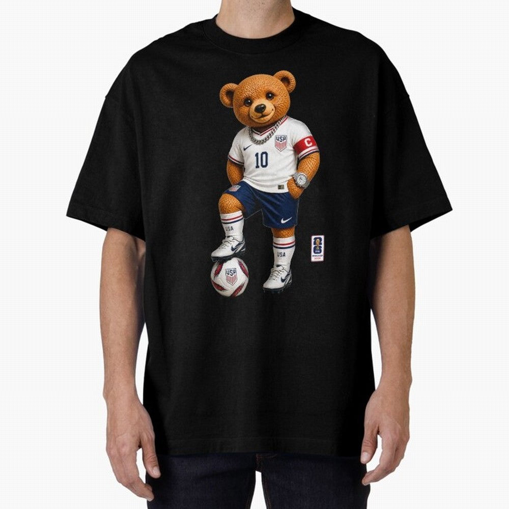 USA Soccer Bear World Cup 2026 Teddy Bear Oversized T-Shirt Bring a Champion Mindset to FIFA World Cup 2026 USA Canada Mexico Featuring Neymar, Argentina and Brazil Energy, Game Day Rituals, Football Legends, Country Pride and the Road to the