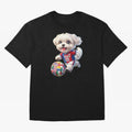 Cute Maltese Soccer Star - FIFA 2026 World Cup Edition Oversized T-Shirt Join Match Day Hype around FIFA World Cup 2026 USA Canada Mexico, Mbappe and Neymar, Portugal, Spain and Germany, Stadium Memories, Football Loyalty, International Chants and