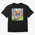 Golden Retriever Soccer Champ - World Cup 2026 Spirit Oversized T-Shirt Stand Proud for the FIFA World Cup 2026 USA Canada Mexico Journey through Neymar, Haaland and Cristiano Ronaldo Highlights, France and Portugal Pride, Football History, Final