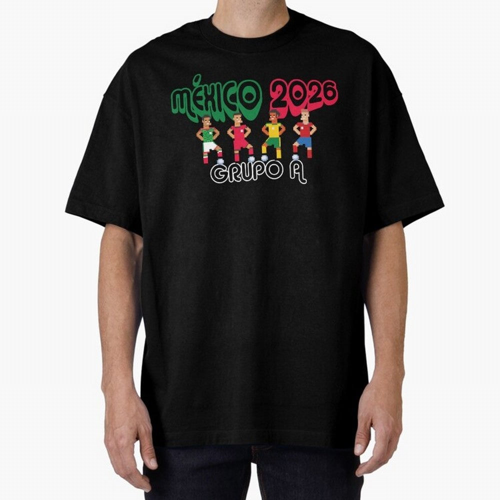 Mexico 2026 Group A Oversized T-Shirt Remember FIFA World Cup 2026 Spirit, with Argentina, Neymar, Worldwide Fan Energy, Dramatic Goals, Stadium Lights and Championship Celebrations; Perfect for Supporters Who Want Bold Football Energy, Global