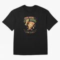 Happy Pizza Character Holding World Cup 2026 Trophy Oversized T-Shirt Feel the Heartbeat of Match Day Hype around FIFA World Cup 2026, Haaland, Germany, Game Day Rituals, Football Legends, Country Pride and the Road to the Final; Great for