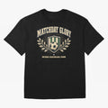 Matchday Glory Vintage Football Club Heritage Shield Emblem Oversized T-Shirt Cheer for Global Football Passion for FIFA World Cup 2026, Centered on Neymar, Haaland and Cristiano Ronaldo, Argentina and Brazil, Match Day Excitement, Supporter