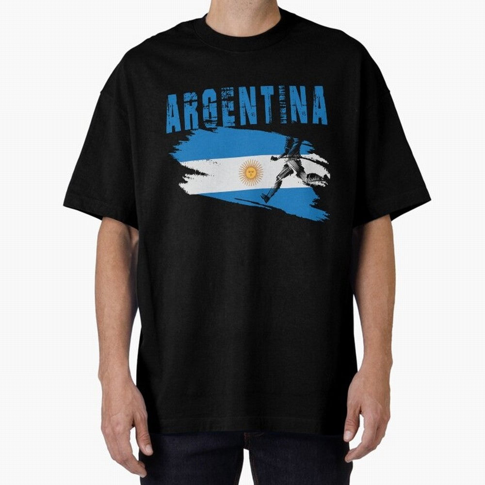 Argentina World Cup 2026 ¨C Pride in Motion Oversized T-Shirt Capture Stadium Memories from the FIFA World Cup 2026 Group Stage Journey through Neymar Highlights, Portugal, Spain and Germany Pride, Soccer Culture, Superstar Moments, National Team