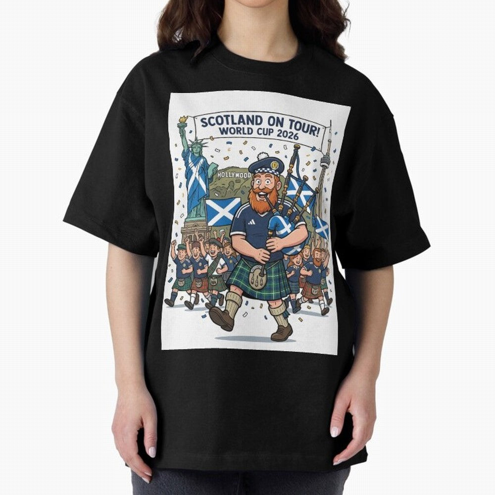 World Cup 2026 Tour Oversized T-Shirt Celebrate National Team Dreams in FIFA World Cup 2026 USA Canada Mexico for Fans of Mbappe and Brazil, Portugal and Argentina, Bringing Stadium Chants, National Pride, Trophy Dreams and Unforgettable Football