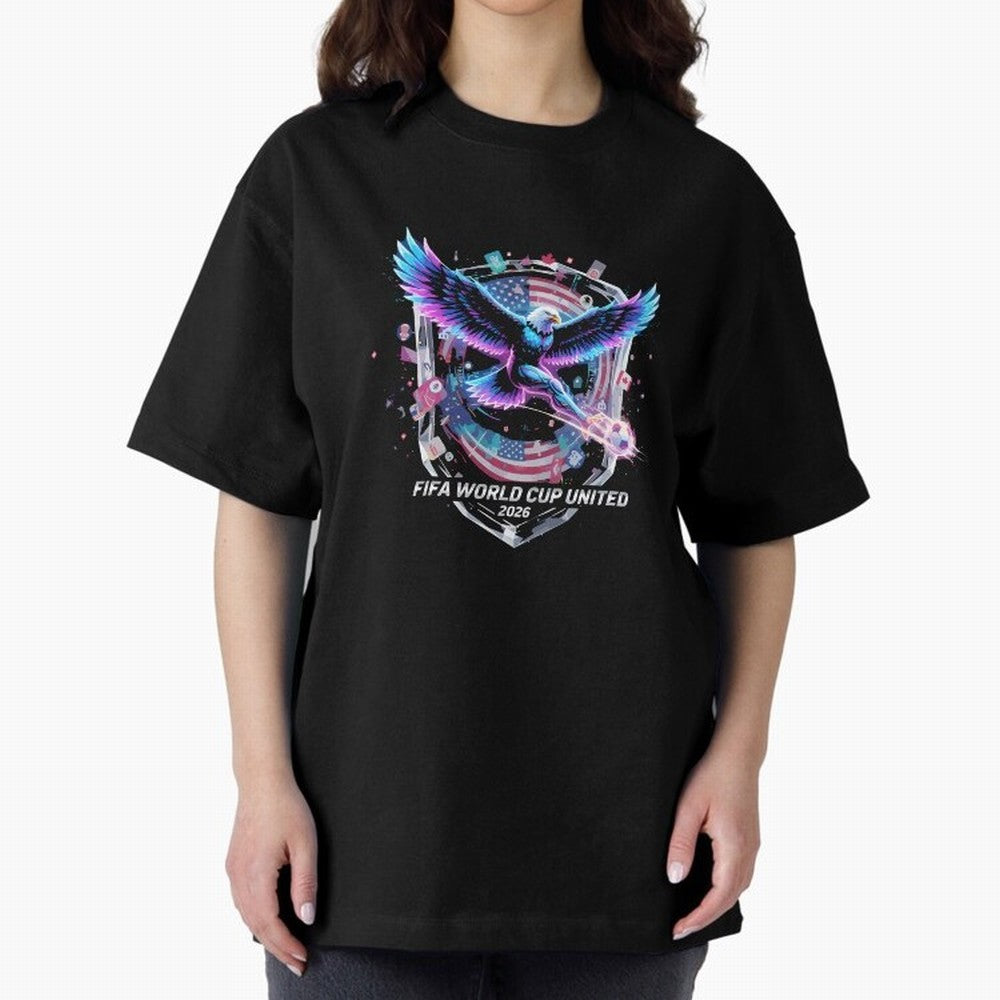 FIFA World Cup 2026 United Eagle Soccer Art T-Shirt_86867742 Oversized T-Shirt Keep the Legacy of Global Football Passion for FIFA World Cup 2026, Centered on Haaland, England and Germany, Supporter Pride, Iconic Celebrations, Legendary Names and