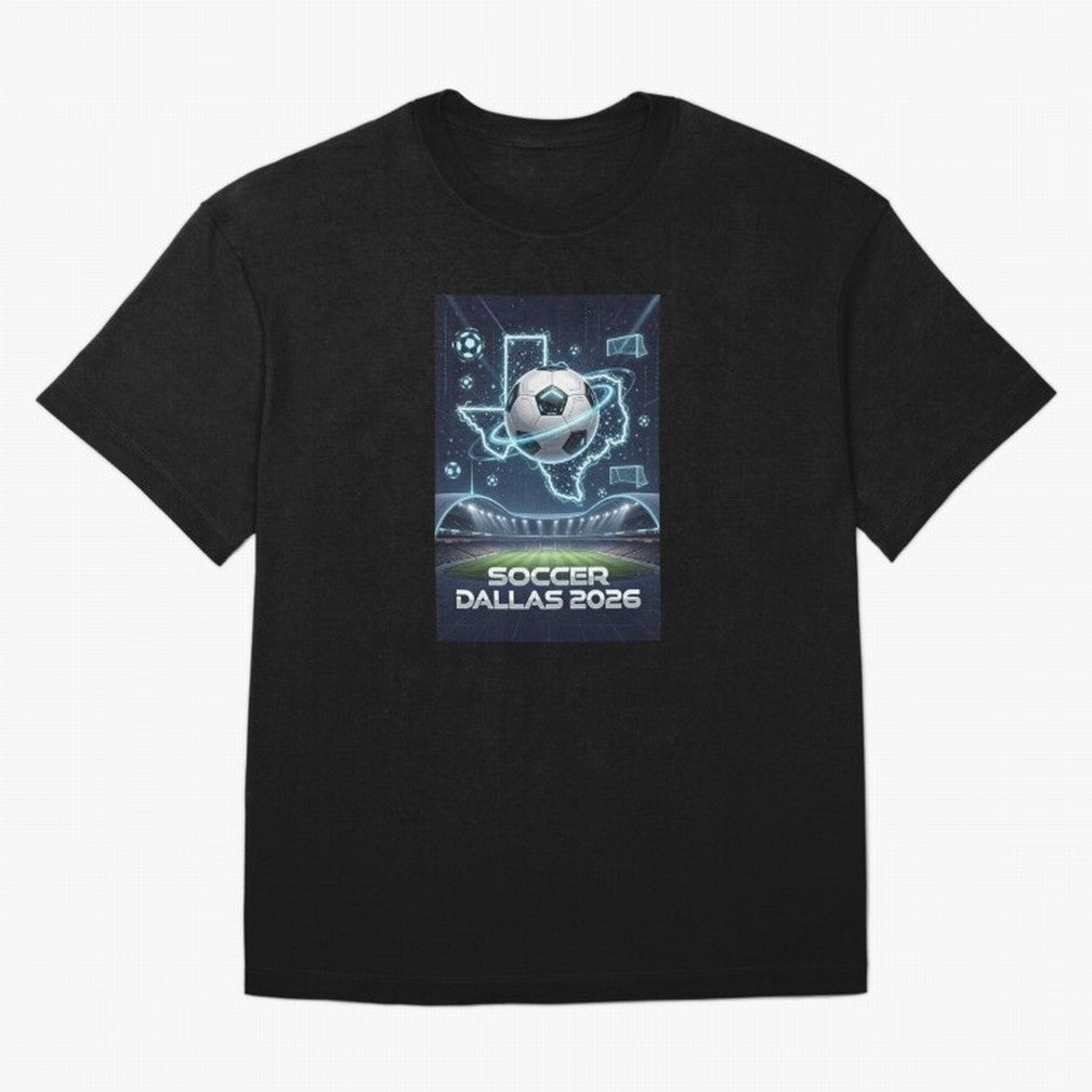 Dallas World Cup 2026 Oversized T-Shirt Keep Football History Alive during the FIFA World Cup 2026 USA Canada Mexico Journey through Neymar, Haaland and Cristiano Ronaldo Highlights, Argentina and Brazil Pride, Stadium Chants, National Pride,