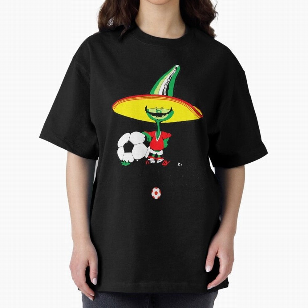 Mexico 86 Oversized T-Shirt Bring Global Tournament Vibes to Match Day Hype around FIFA World Cup 2026 USA Canada Mexico, Messi, CR7 and Mbappe, Argentina, Football Festival Excitement, Trophy Ambitions, Country Rivalries and Star Player Buzz;