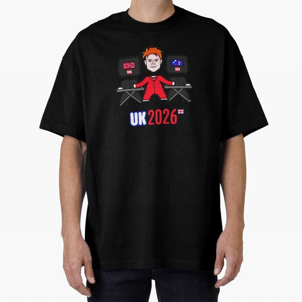 United Kingdom 2026 Oversized T-Shirt Elevate FIFA World Cup 2026 for Fans of Messi and Cristiano Ronaldo and England and Germany, Bringing Worldwide Fan Energy, Dramatic Goals, Stadium Lights and Championship Celebrations; Ideal for Passionate