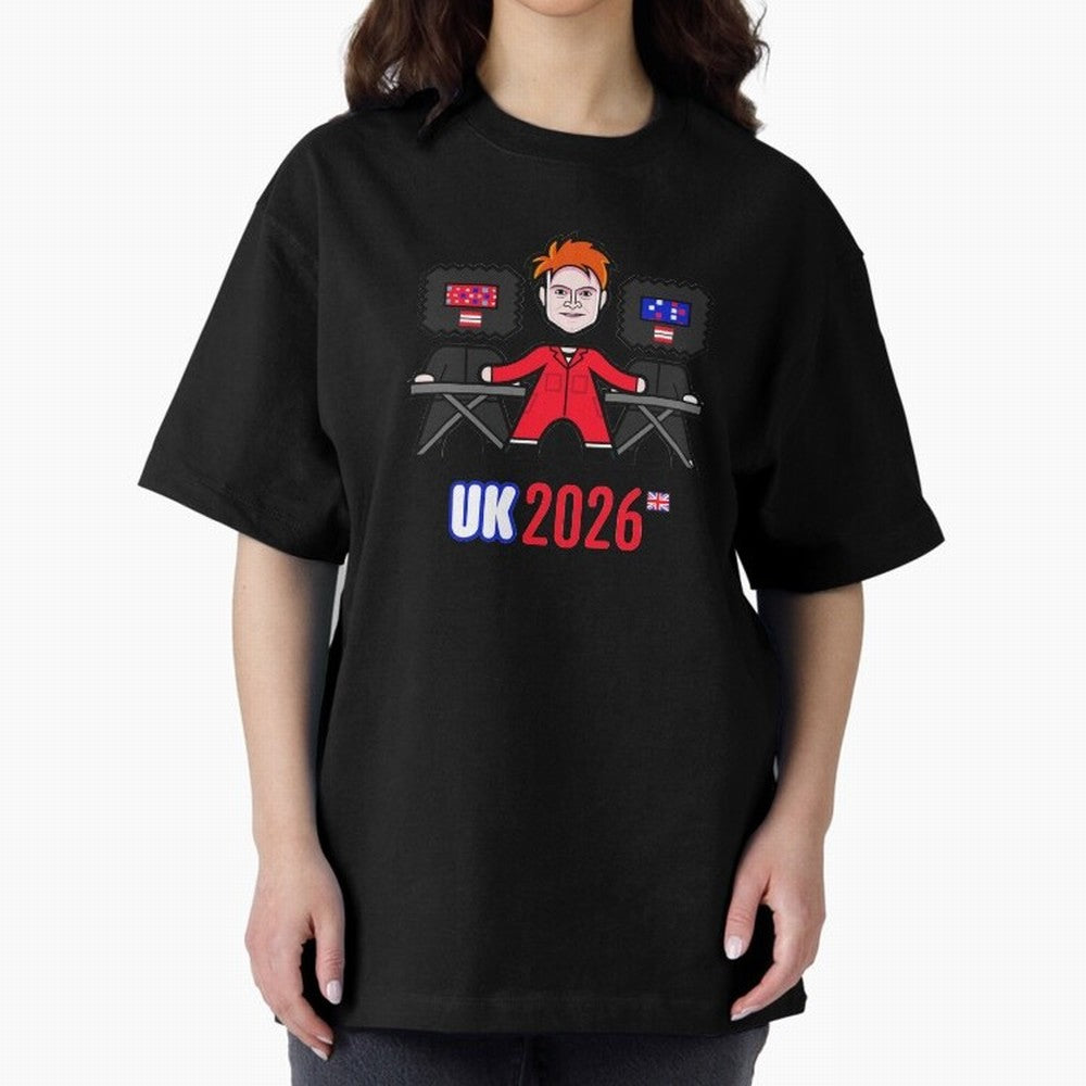 United Kingdom 2026 Oversized T-Shirt Elevate FIFA World Cup 2026 for Fans of Messi and Cristiano Ronaldo and England and Germany, Bringing Worldwide Fan Energy, Dramatic Goals, Stadium Lights and Championship Celebrations; Ideal for Passionate