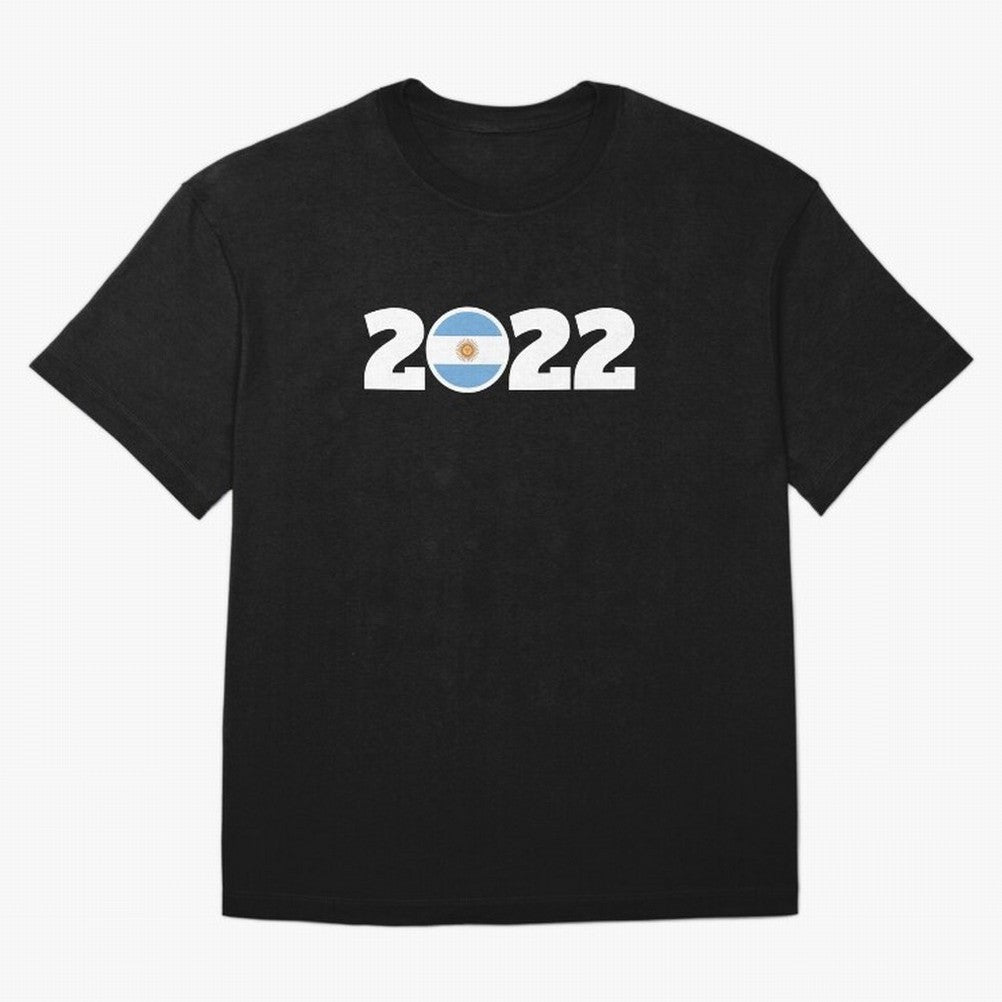 Argentina 2022 World Champions Three Stars Oversized T-Shirt Celebrate National Team Dreams in FIFA World Cup 2026 Group Stage for Fans of Cristiano Ronaldo and Spain and Netherlands, Bringing Classic Soccer Heritage, Championship Pressure, Fan